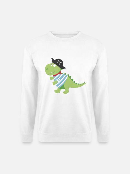 Dino Pirat costume de pirate costume Halloween Carnaval garçon - Sweat-shirt Unisexe - blanc