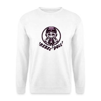 Rebellische Puppe - Unisex Pullover - Weiß - Vorne