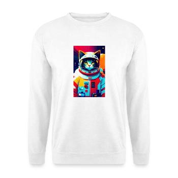 Astronauten-Katze - Unisex Pullover - Weiß - Vorne