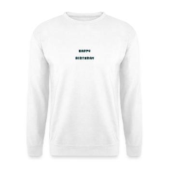 ALLES GUTE ZUM GEBURTSTAG. JAHRESTAG - Unisex Pullover - Weiß - Vorne - Alina (178cm) & Michal (187cm)