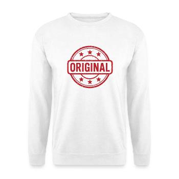 Ursprüngliches Grunge-Gummistempel-Abzeichen-Vektordesign - Unisex Pullover - Weiß - Vorne