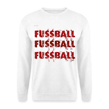 Fussball Fussball Fussball - Unisex Pullover - Weiß - Vorne - Alina (178cm) & Michal (187cm)