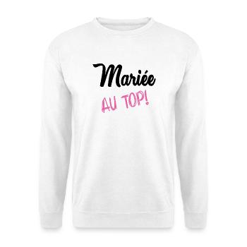 HOCHZEIT. HERZ. PAAR. ICH HABE GERADE GEHEIRATET. Junggesellinnenabschied - Unisex Pullover - Weiß - Vorne