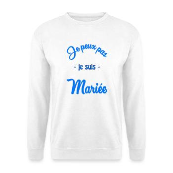 HOCHZEIT. HERZ. PAAR. ICH HABE GERADE GEHEIRATET. Junggesellinnenabschied - Unisex Pullover - Weiß - Vorne