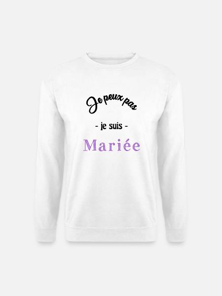 MARIEE. EVJF - Sweat-shirt Unisexe - blanc