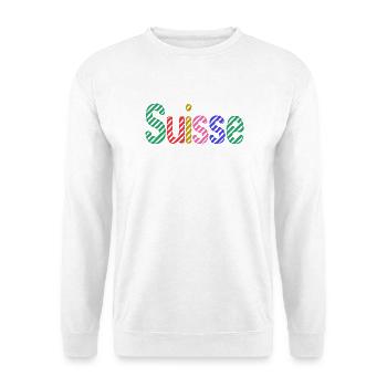SWITZERLAND. HUMOR. COUNTRY. FLAG. GENEVA. LAUSANNE - Unisex Sweatshirt - white - Front