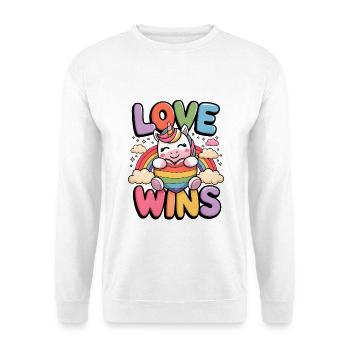 Love Wins - Unisex Sweatshirt - white - Front