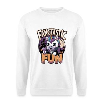Fangtastischer Spaß - Unisex Pullover - Weiß - Vorne - Alina (178cm) & Michal (187cm)
