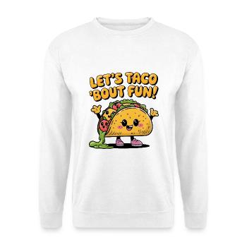 Let's Taco 'Bout Fun! - Unisex Pullover - Weiß - Vorne - Alina (178cm) & Michal (187cm)