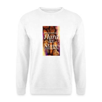 Hart wie Stein Typografie - Unisex Pullover - Weiß - Vorne