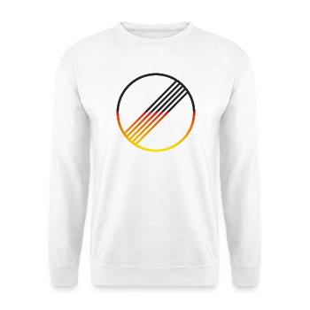 UNBEGRENZT DEUTSCHLAND by Unbegrenzt Apparel - Unisex Pullover - Weiß - Vorne - Alina (178cm) & Michal (187cm)