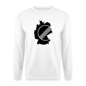 UNBEGRENZT DEUTSCHLAND by Unbegrenzt Apparel - Unisex Pullover - Weiß - Vorne - Alina (178cm) & Michal (187cm)