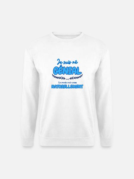 Naissance de Génie pour Hommes - Sweat-shirt Unisexe - blanc