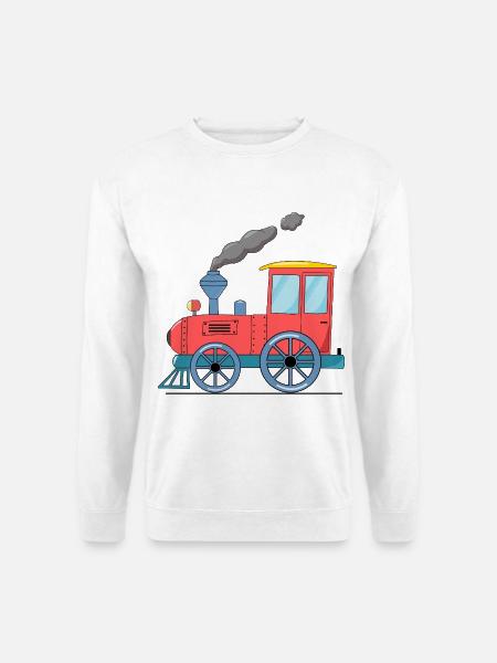 Children's train railway pink - Unisex Sweatshirt - white