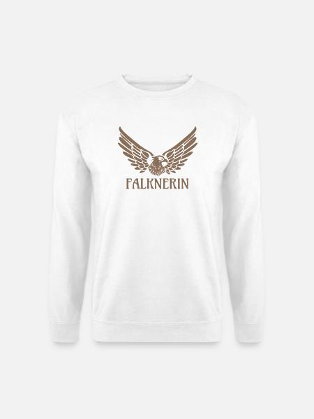 Falknerin Adler Falke Falknerei Geschenk - Unisex Pullover - Weiß