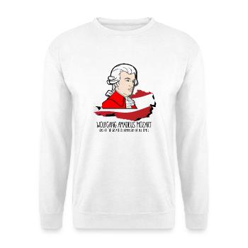 Wolfgang Amadeus Mozart - greatest composer - Unisex Pullover - Weiß - Vorne