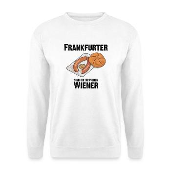 Frankfurter sind die besseren Wiener Würstchen - Unisex Pullover - Weiß - Vorne