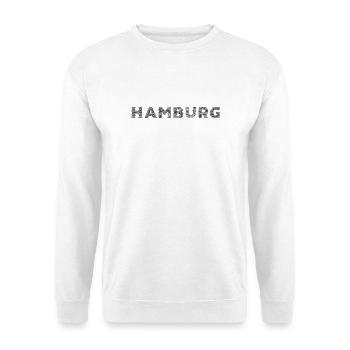 Hamburg German City Hatching lettering - Unisex Sweatshirt - white - Front