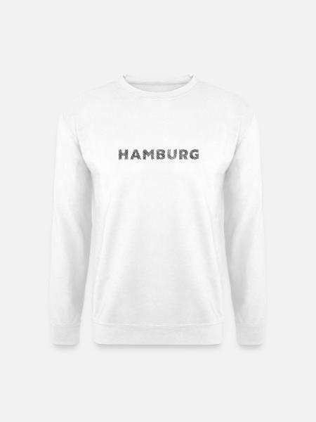 Hamburg German City Hatching lettering - Unisex Sweatshirt - white