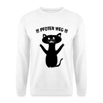 Pfoten weg - Unisex Pullover - Weiß - Vorne