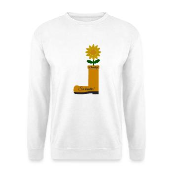 Flower Boots - Unisex Sweatshirt - white - Front