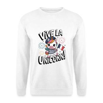 Vive La Unicorn! - Unisex Sweatshirt - white - Front