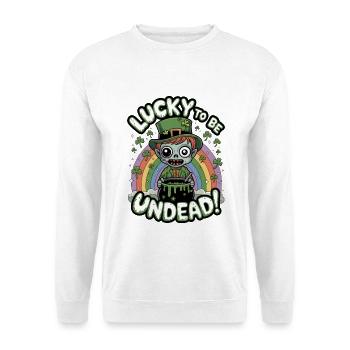 Lucky To Be Undead! - Unisex Sweatshirt - white - Front