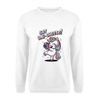 Say Uni-Cheese! - Unisex Sweatshirt - white - Front