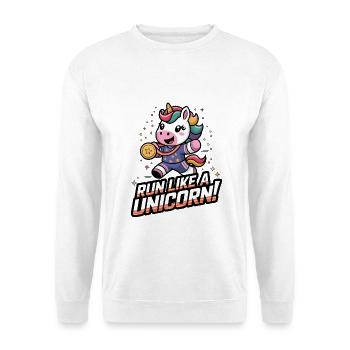 Courez comme une licorne ! - Sweat-shirt Unisexe - blanc - Devant