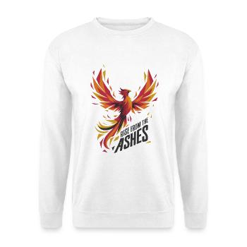 Auferstehung aus der Asche - Unisex Pullover - Weiß - Vorne - Alina (178cm) & Michal (187cm)