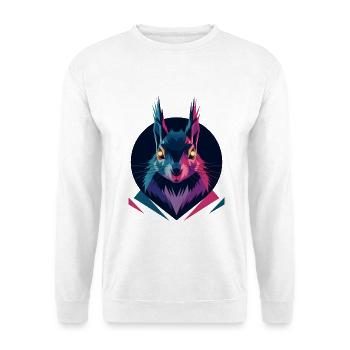 Écureuil low-poly - Sweat-shirt Unisexe - blanc - Devant