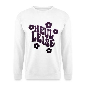Heul leise lustiger Spruch nur die Harten - Unisex Pullover - Weiß - Vorne - Alina (178cm) & Michal (187cm)