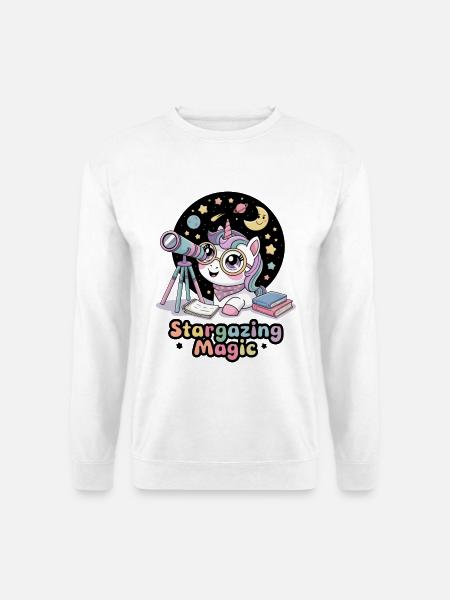 Magie der Sternenbeobachtung - Unisex Pullover - Weiß