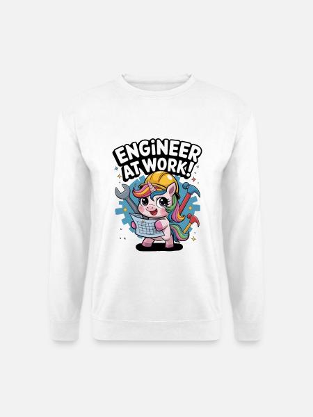 Engineer At Work! - Unisex Sweatshirt - white