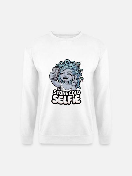 Stone Cold Selfie - Unisex Sweatshirt - white