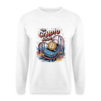 Die Krypto-Fahrt - Unisex Pullover - Weiß - Vorne - Alina (178cm) & Michal (187cm)