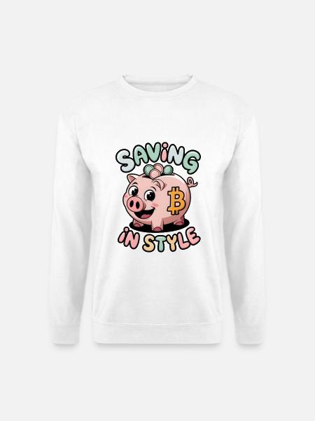 Saving In Style - Unisex Sweatshirt - white