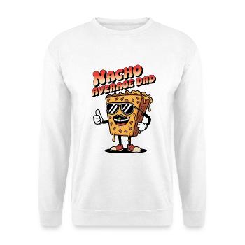 Nacho Durchschnittlicher Vater - Unisex Pullover - Weiß - Vorne - Alina (178cm) & Michal (187cm)