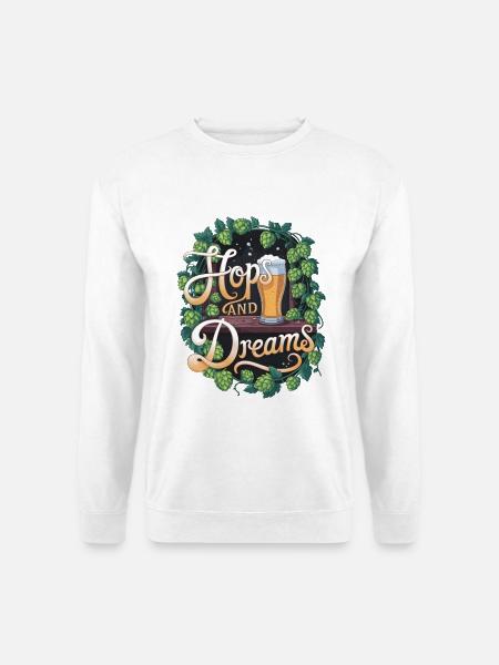 Hopfen und Träume - Unisex Pullover - Weiß
