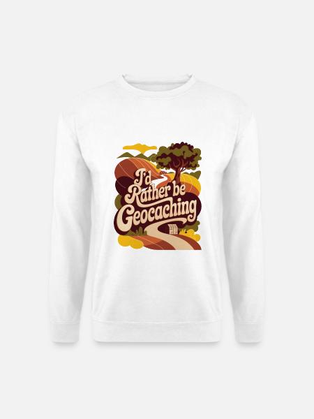 I'd Rather Be Geocaching - Unisex Sweatshirt - white