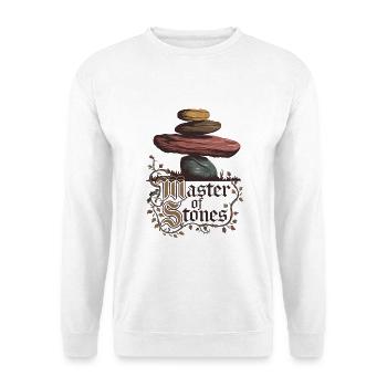 Meister der Steine - Unisex Pullover - Weiß - Vorne - Alina (178cm) & Michal (187cm)