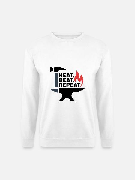 Heat, Beat, Repeat - Unisex Sweatshirt - white