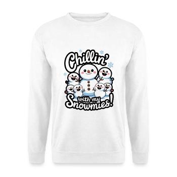 Chillin' With My Snowmies! - Unisex Sweatshirt - white - Front