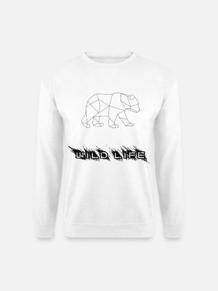 Geometrischer Bär - Unisex Pullover - Weiß