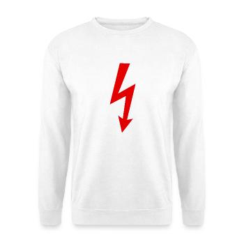 Logo de l’éclair - Sweat-shirt Unisexe - blanc - Devant