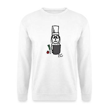 Koch ScHoF - Unisex Pullover - Weiß - Vorne - Alina (178cm) & Michal (187cm)