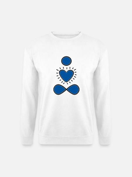Infinity Heart Emblem - Unisex Sweatshirt - white