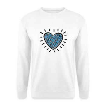 Leopard Heart Burst - Unisex Sweatshirt - white - Front