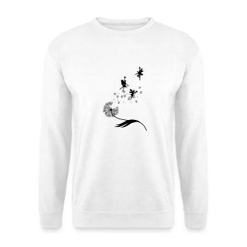 Butterfly Design Pustula Meadow Hearts Fairies - Unisex Sweatshirt - white - Front