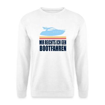 Boot Kapitän Lustige Sprüche Motorboot - Unisex Pullover - Weiß - Vorne